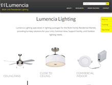 Tablet Screenshot of lumencia.com